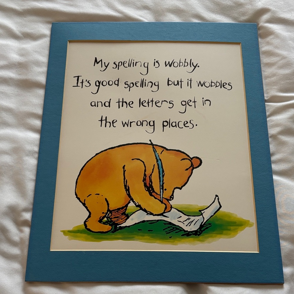 Winnie The Pooh Classic Matted 11 x 14 Print